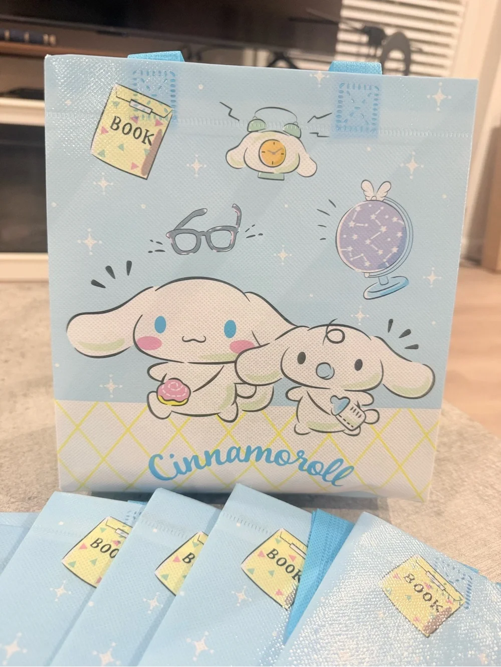 2/20 Cinnamoroll Sanrio 8 Gift Bags - Cute Party Favor Bags reusable sturdy bag